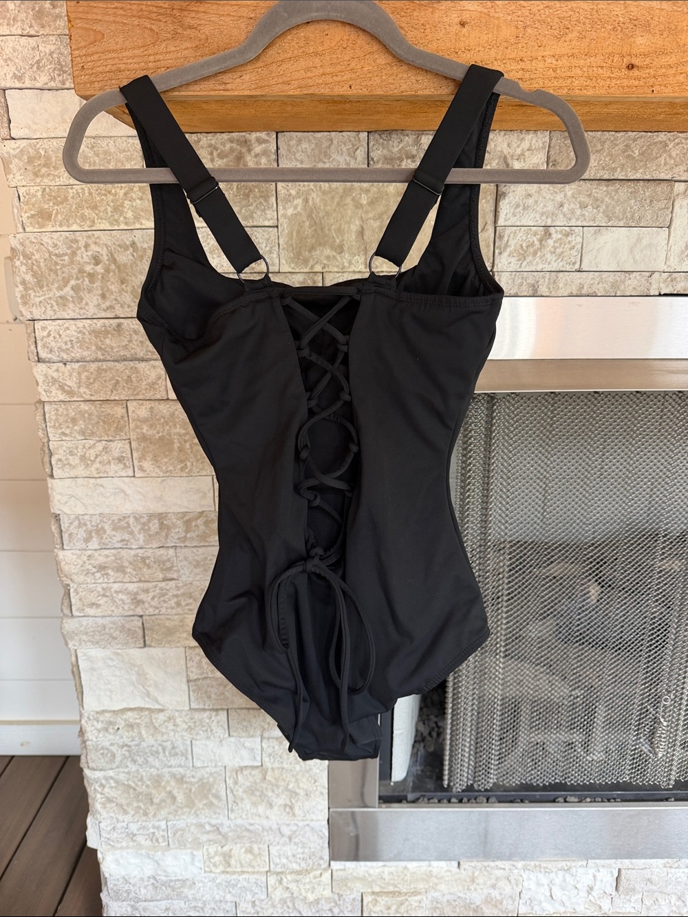 TA3 Squarey Black Swimsuit, sz med - Picture 4 of 7